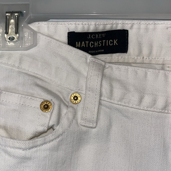 J. Crew Matchstick jean in white Sz 28 Low Rise Cotton Some Stretch - Picture 5 of 8